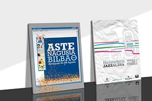 Carteles Aste Nagusia y Jazzaldia