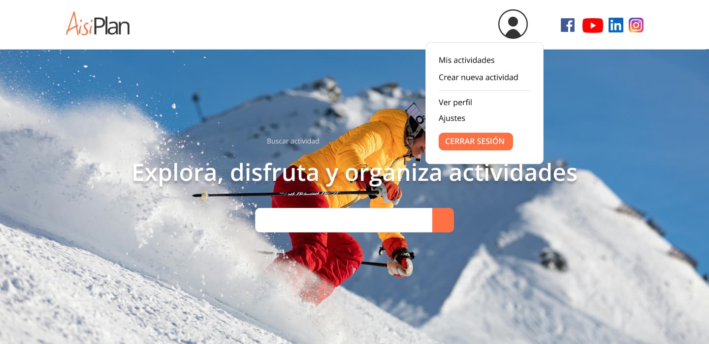 Cabecera logueado Aisiplan